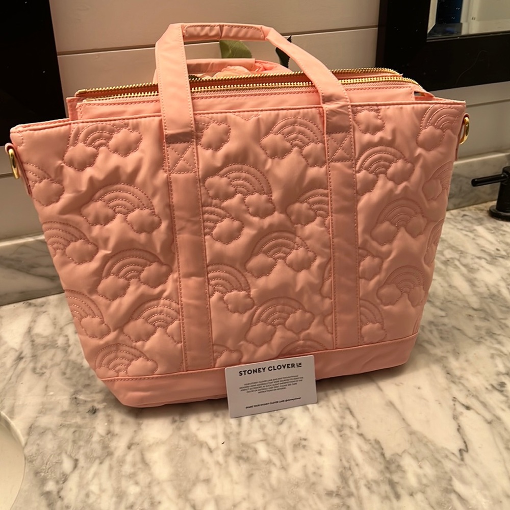 NWT Stoney Clover Lane puffy mini rainbow tote